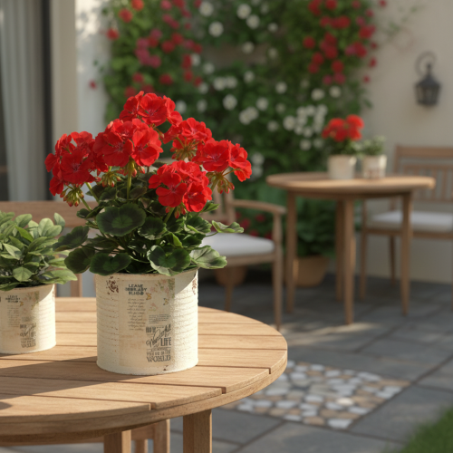 Artikel Dose Übertopf Creme Metall Shabby Chic Ø11cm H10,5cm