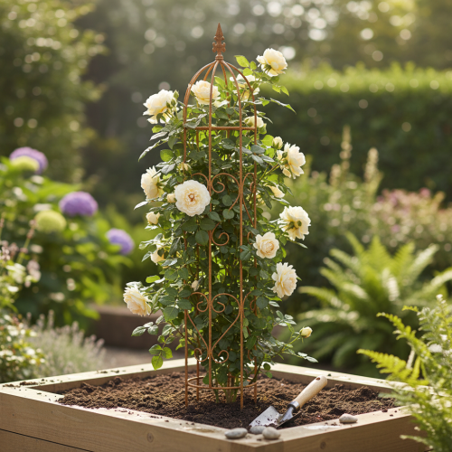 Artikel Metall Rankgitter 108 cm Höhe für Rosen und Kletterpflanzen Außengestaltung Set mit 2St