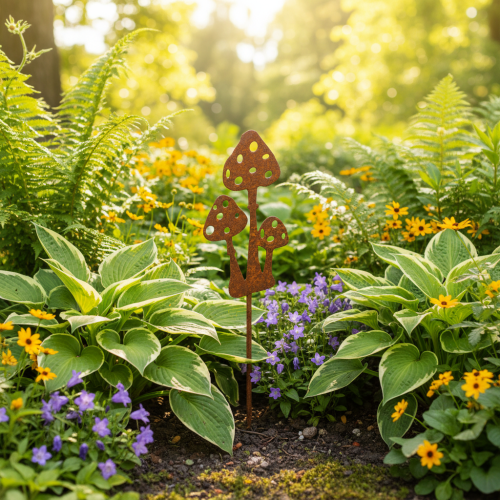 Gartenstecker Edelrost Fliegenpilz Deko Stecker 10cm 6 St | Floristik21.de