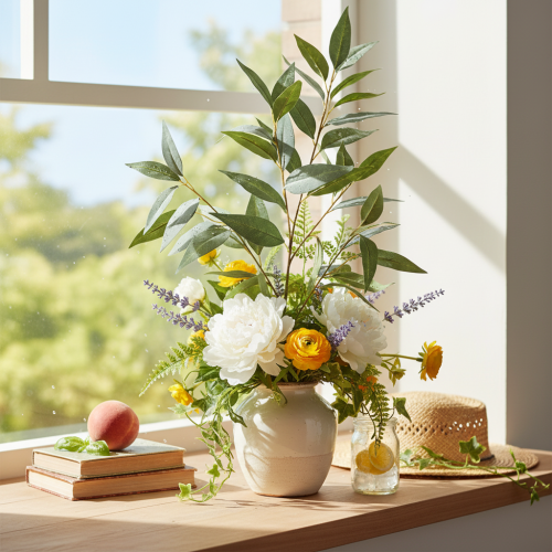 Artikel Künstlicher Eukalyptuszweig Kunststoff naturgrün 100cm Innenbereich