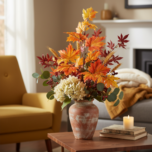 Artikel Künstlicher Ahornzweig 100cm Herbstfarben Innenbereich