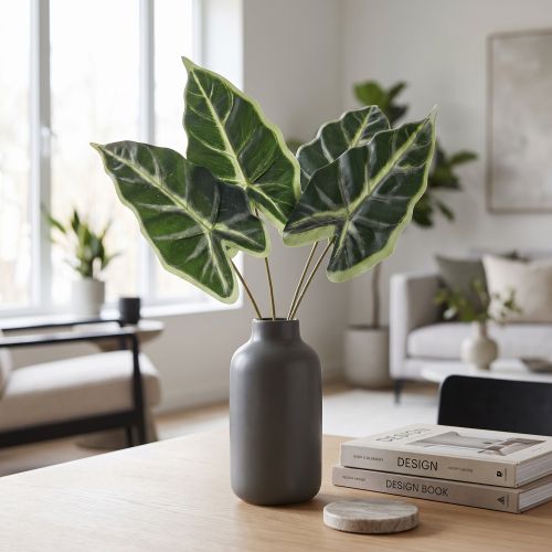 Alocasia Elefantenohr Pfeilblatt Kunstpflanzen Grün 55cm | Floristik21.de