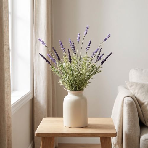 Lavendel Deko Künstlich Bund Kunstpflanzen Lila 36cm | Floristik21.de