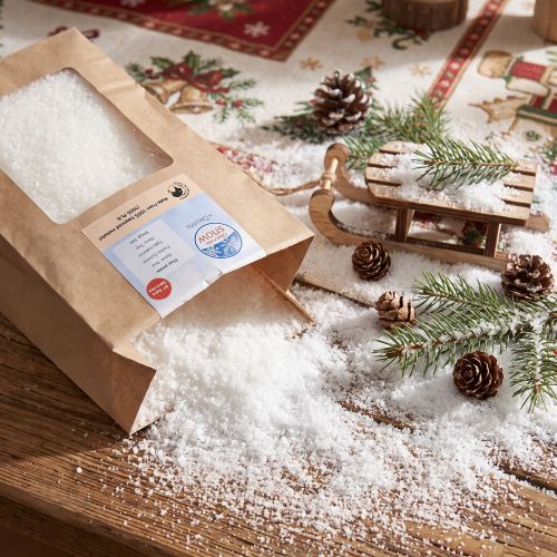 Artikel Dekoschnee Weiß aus Mais 100% Biobasiertes Material 20g