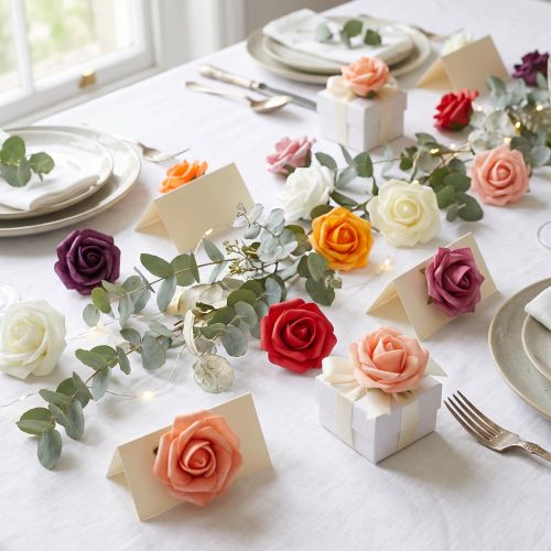 Foam-Rose Ø3,5cm verschiedene Farben 48 St | Floristik21.de