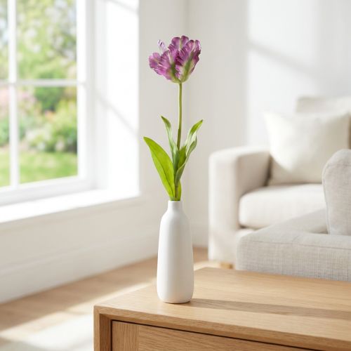 Kunstblume Papageientulpe künstlich Deko Tulpe Lila 63cm | Floristik21.de
