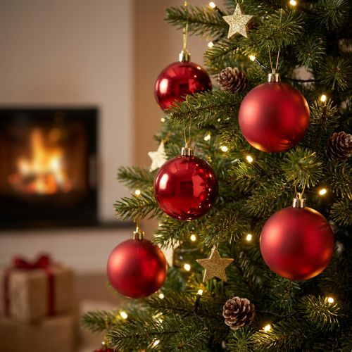 Christbaumkugeln Plastik Rot 8cm 6 St | Floristik21.de