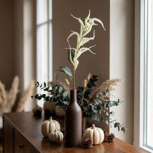 Amaranth Fuchsschwanz Künstlich Kunstpflanze Creme 95cm | Floristik21.de
