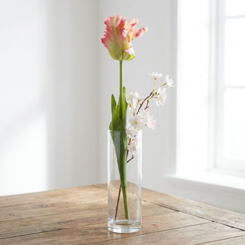 Kunstblume, Papagei Tulpe Pink, Frühlingsblume 63cm | Floristik21.de