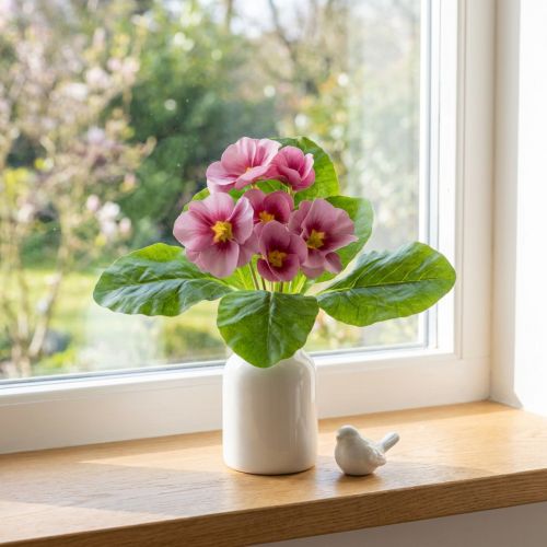 Primeln Künstliche Blumen Schlüsselblumen Rosa H25cm | Floristik21.de