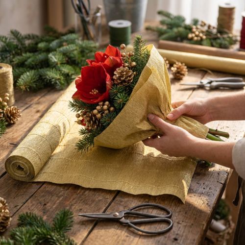 Floristen-Krepppapier Gold 50x250cm | Floristik21.de