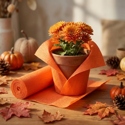 Floristen-Krepppapier Orange 50x250cm | Floristik21.de
