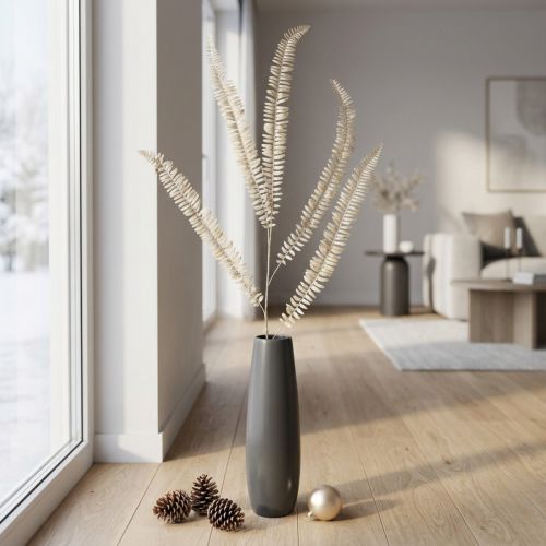 Künstlicher Farn verzweigt Weiß Creme Kunstpflanzen L120cm | Floristik21.de