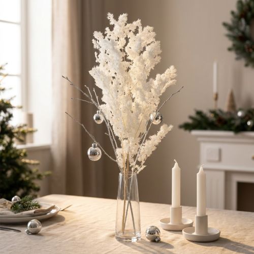 Artikel Federspargel Weiß konserviert 55-70cm 100g - Elegante Dekoideen