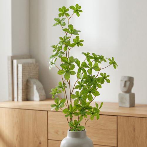 Artikel Kunstpflanze Schefflera Zweig 95cm Grün Dekoration für Wohnräume