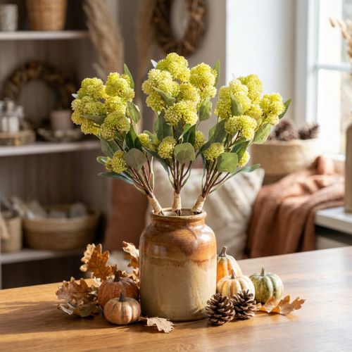 Fette Henne Grün Sedum Mauerpfeffer Kunstblumen 41cm 3St | Floristik21.de