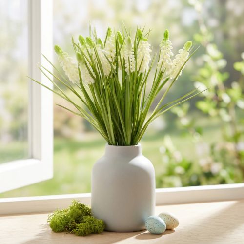 Traubenhyazinthen im Bund Weiß 30cm 15 St | Floristik21.de