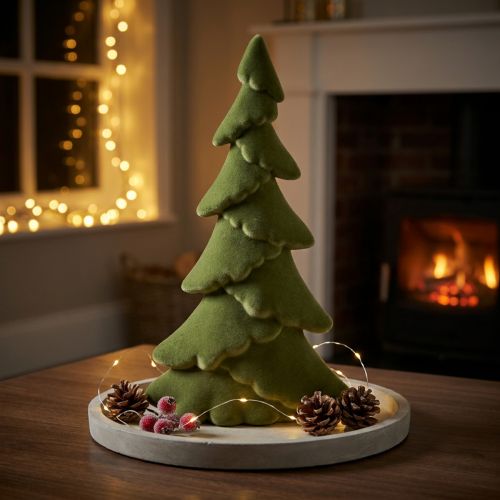 Künstlicher Weihnachtsbaum Tannenbaum Tanne Grün beflockt 45cm | Floristik21.de