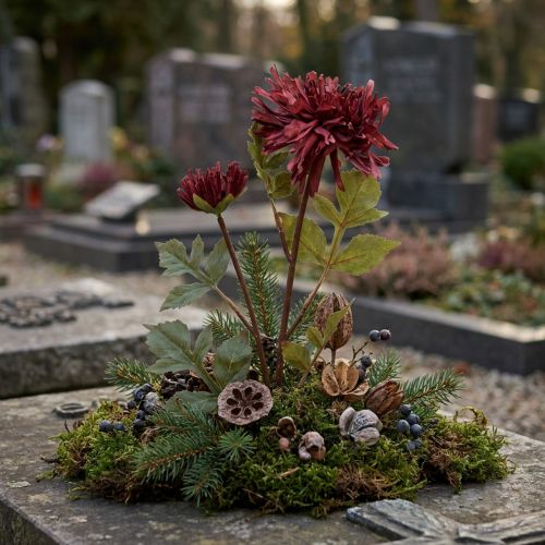 Artikel Künstliche Chrysantheme in Burgund Ø5cm/Ø11cm L70cm