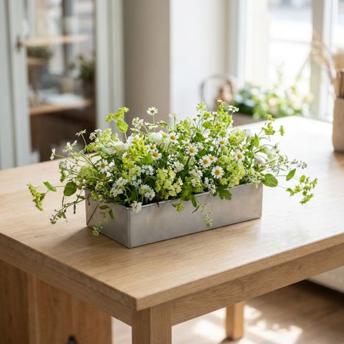 Schale eckig Grau 20cm x 10,5cm H5cm | Floristik21.de
