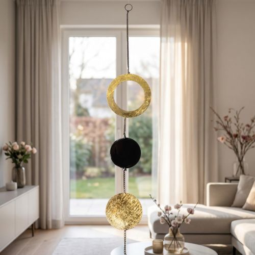 Metall Hängedekoration Kreise und Ringe 80cm für Fensterdekoration | Floristik21.de