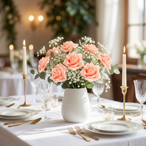Foam Rose Ø 6cm Lachsrosa 27St | Floristik21.de