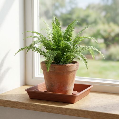 Untersetzer Lara eckig 25cm x 25cm Terrakotta 1 St | Floristik21.de