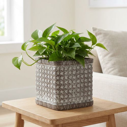 Übertopf Pflanzkasten Keramik Blumentopf 12×12×12cm | Floristik21.de