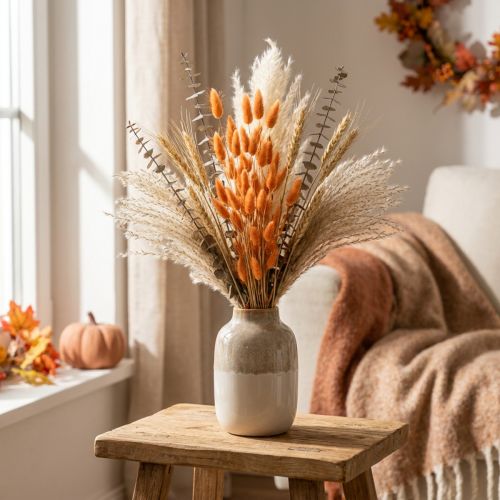 Lagurus Getrocknet Hasenschwanzgras Apricot Deko-Trockenblumen 55-60cm 50g | Floristik21.de