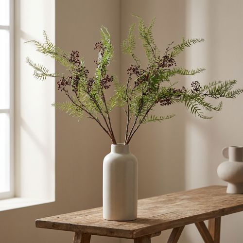 Deko Pfefferzweig künstlich mit Beeren, Naturgetreu, 90cm, 2er Set für Event & Wohnambiente | Floristik21.de
