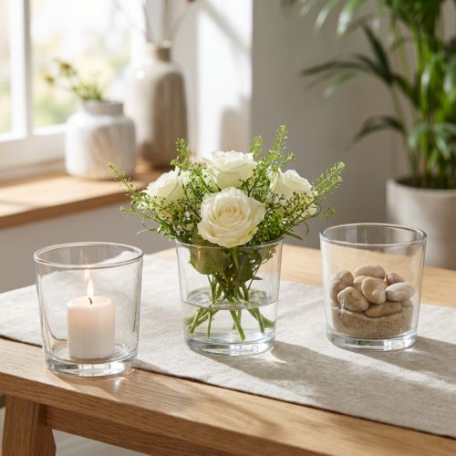 Glastopf Ø12cm klar 6St | Floristik21.de
