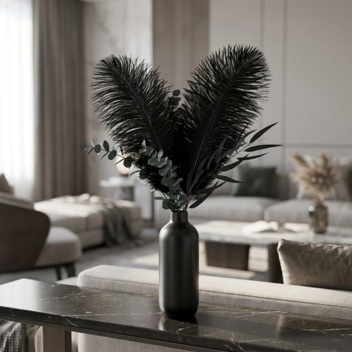 Deko Straußenfedern Schwarze Federn 38-40cm 2 St | Floristik21.de