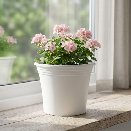 Plastik Topf „Irys“ Weiß Ø25cm H21cm 1 St | Floristik21.de