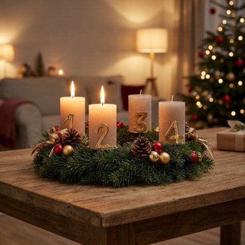 Kerzenpin Zahlen 1–4 Set 4 cm Metall Gold Advent | Floristik21.de