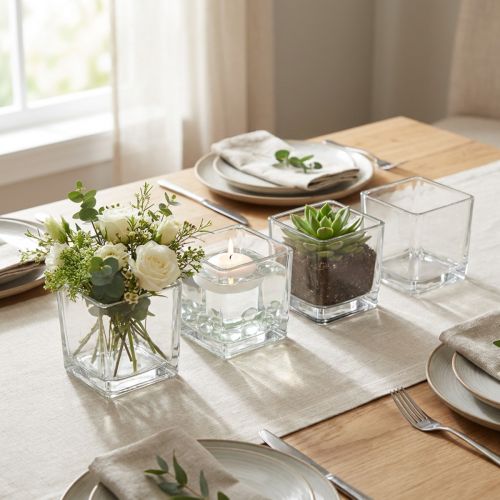 Glaswürfel klar 12cm x 12cm x 12cm 6St | Floristik21.de