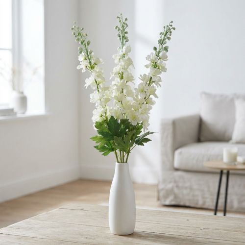 Delphinium Weiß Künstlicher Rittersporn Seidenblumen Kunstblumen 3St | Floristik21.de
