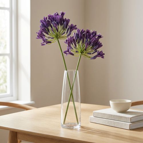 Agapanthus Kunstblumen Lila 75cm – Dekoblumen für Floristen, 2 Stk | Floristik21.de