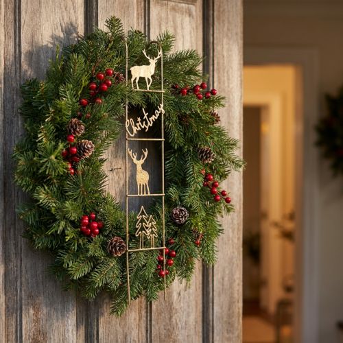 Hängedeko Weihnachten Hirsch Deko Gold Vintage 42,5×7×4cm | Floristik21.de