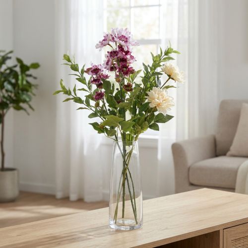 Kunstblumen Künstliche Astern Seidenblumen Lila 80cm | Floristik21.de