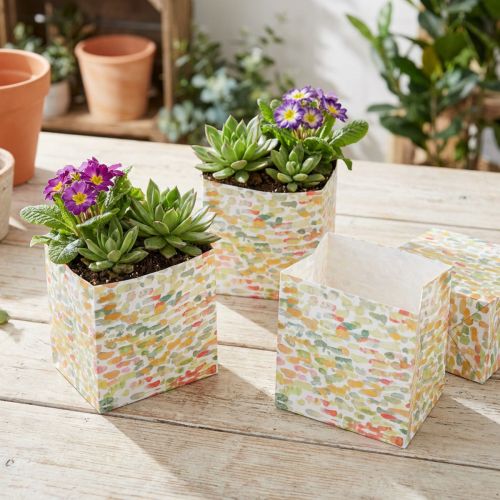 Artikel Geschenktüte Pflanztasche Präsentbeutel Gemustert 10,5cm 8 St