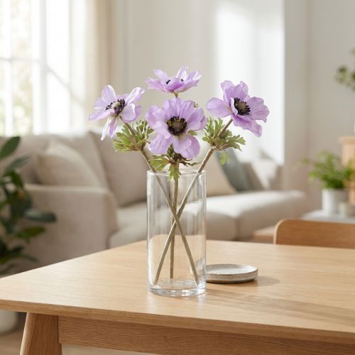 Anemone Kunstblumen Flieder Windröschen Elegant Deko 4er Set | Floristik21.de