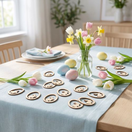 Artikel Streudeko Ostern Holz Hasen-Ei 4cm 72St: Kreative Osterdeko natürliche DIY-Ideen