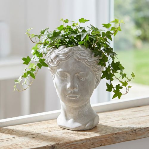 Pflanztopf Frauenkopf Keramik Antik 15×16×21cm