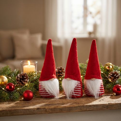 Dekowichtel, Weihnachtsdeko, Advent H17cm B6cm 3St | Floristik21.de