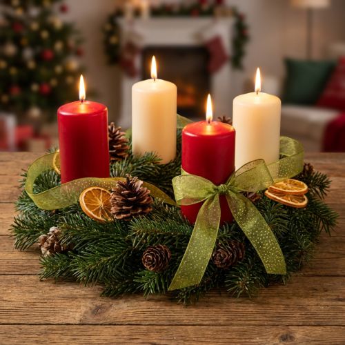 Weihnachtsband grün goldene Punkte 25mm x 20m Dekoration Floristen | Floristik21.de