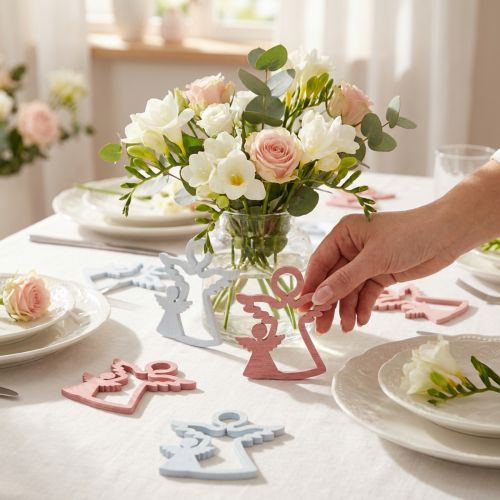 Streudeko Engel Rosa/Weiß 24 St | Floristik21.de