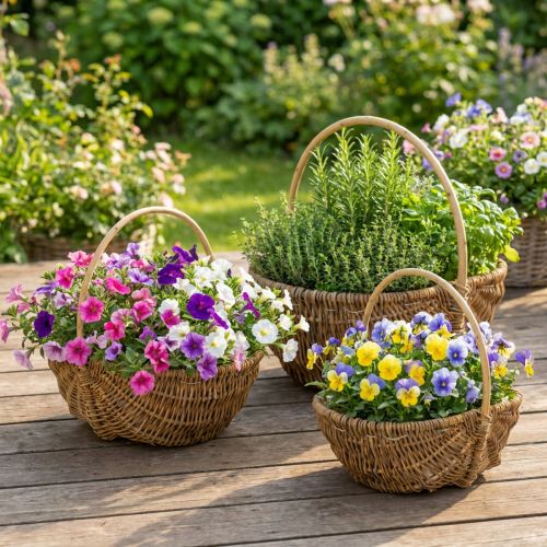 Kartoffelkorb 43/33/23cm mit Folie Natur Set von 3St | Floristik21.de