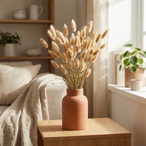Lagurus ovatus Trockenblumen Lampenputzergras Samtgras Deko Hellbraun 20-50cm 25g | Floristik21.de