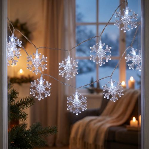 LED Fensterdeko Weihnachten Kaltweiß mit Timer