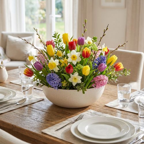 Blumenschalen Ø30cm 3er Set Kunststoff Beige